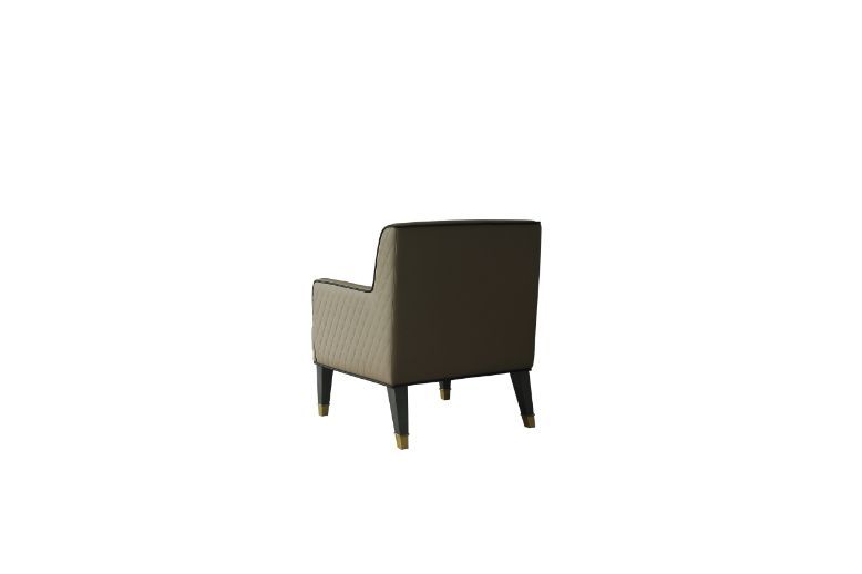 House Beatrice - Accent Chair With Pillow - Tan Synthetic Leather & Charcoal - Urban Living Furniture (Los Angeles, CA)