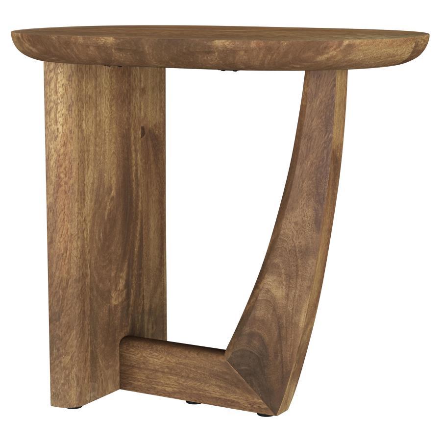 Fletcher - Round Solid Mango Wood Accent Side Table - Brown - Urban Living Furniture (Los Angeles, CA)