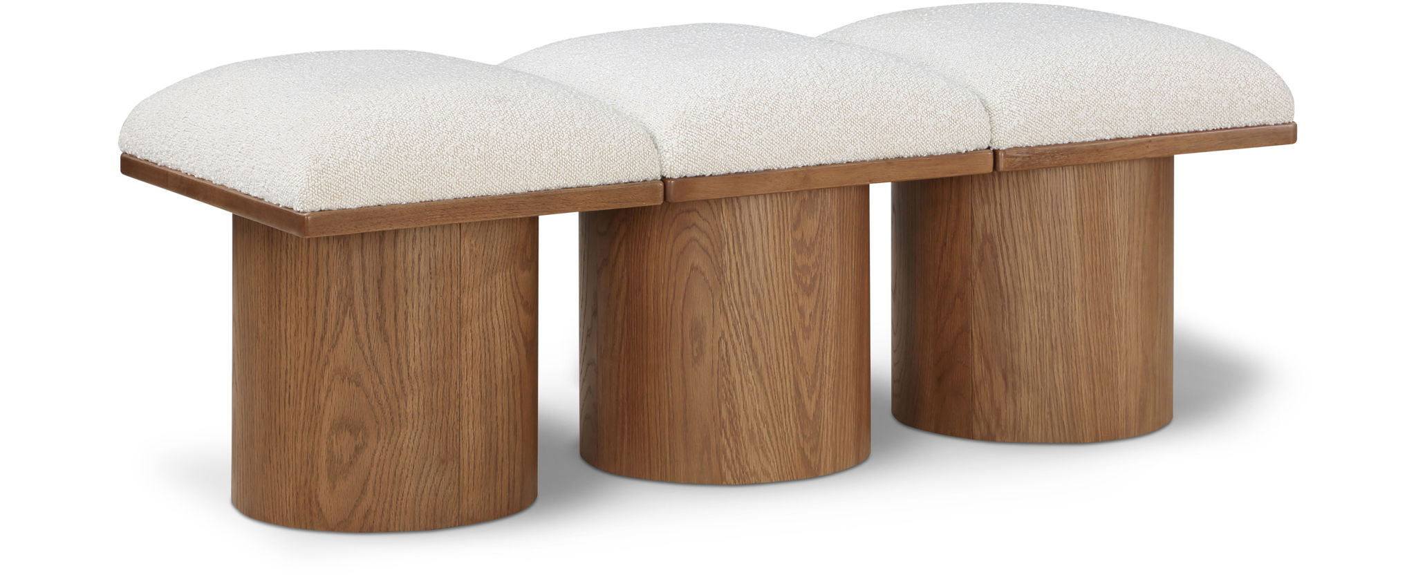 Pavilion - 3 Piece Modular Bench With Brown Base - Urban Living Furniture (Los Angeles, CA)