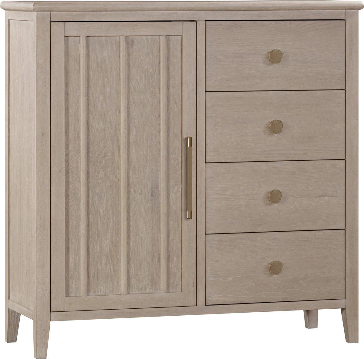 Camden - Six Drawer One Door Oak Wood Chest - Chai