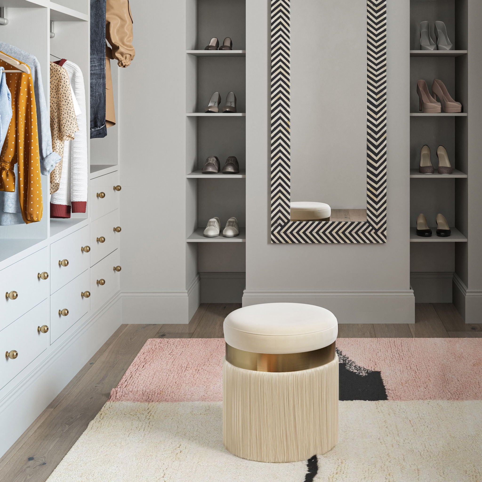 Melody - Tasseled Ottoman - Urban Living Furniture (Los Angeles, CA)