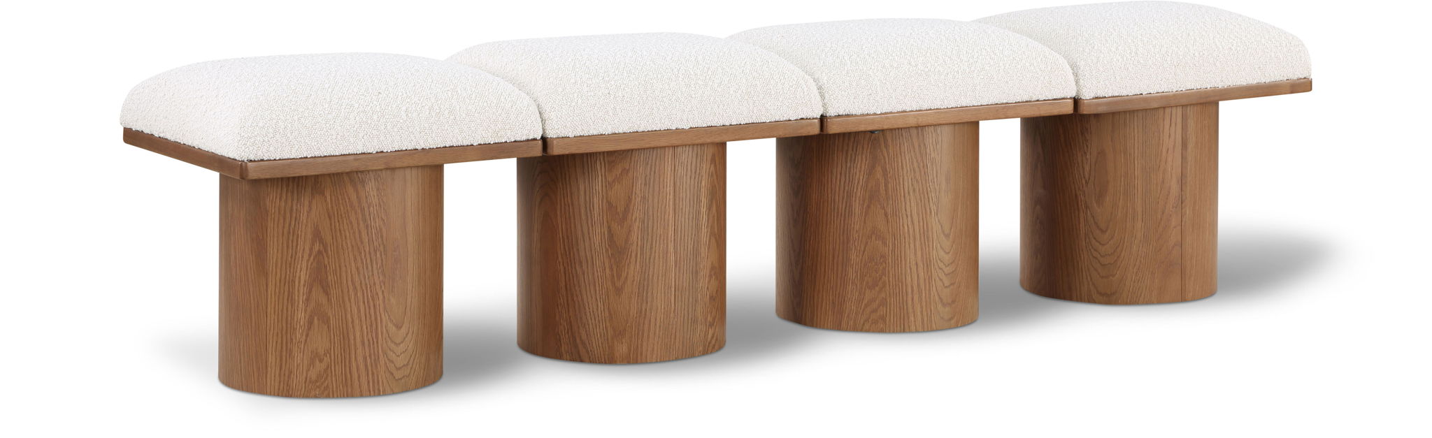 Pavilion - 4 Piece Modular Bench With Brown Base - Urban Living Furniture (Los Angeles, CA)