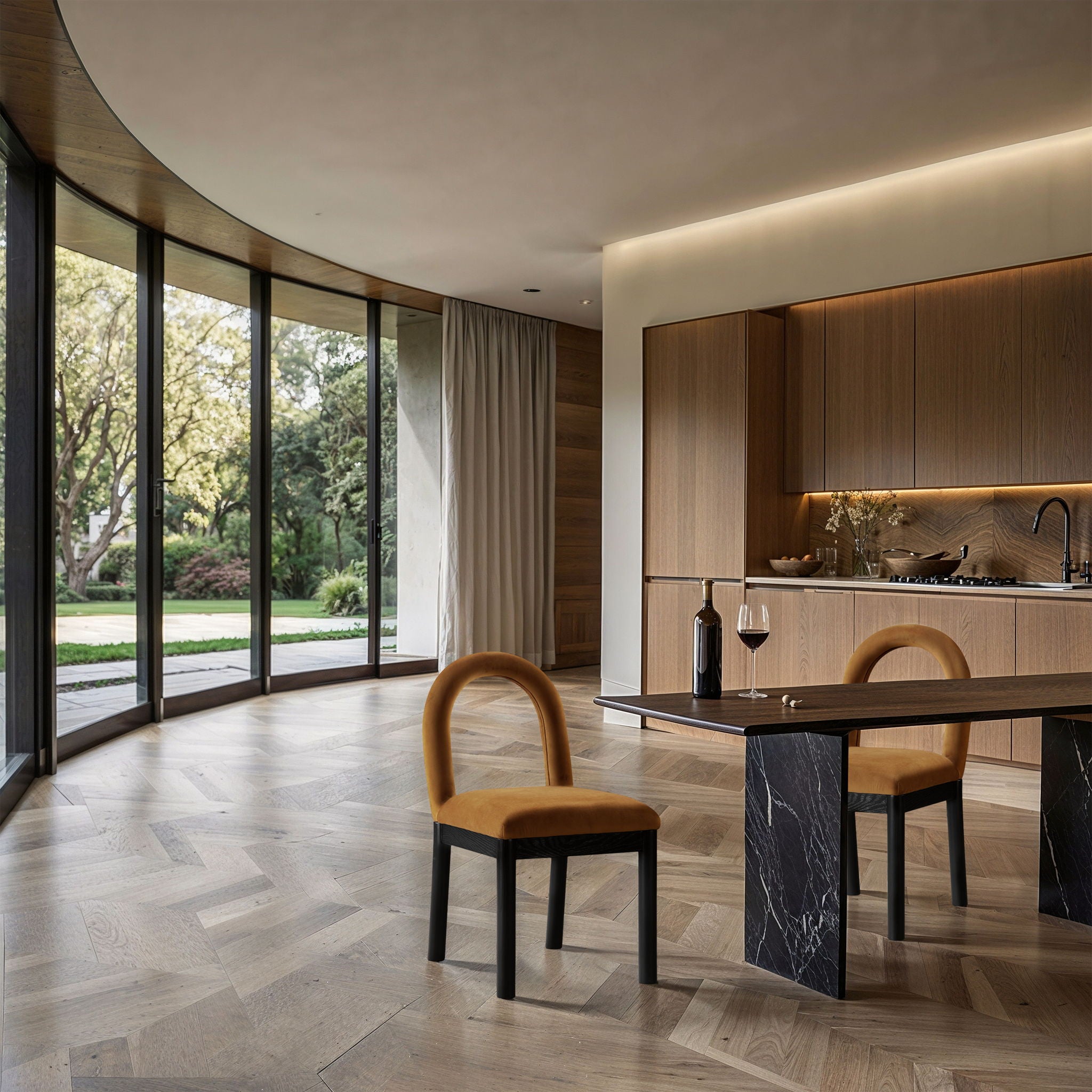 Conrad - Velvet Dining Chair With Black Legs - Urban Living Furniture (Los Angeles, CA)