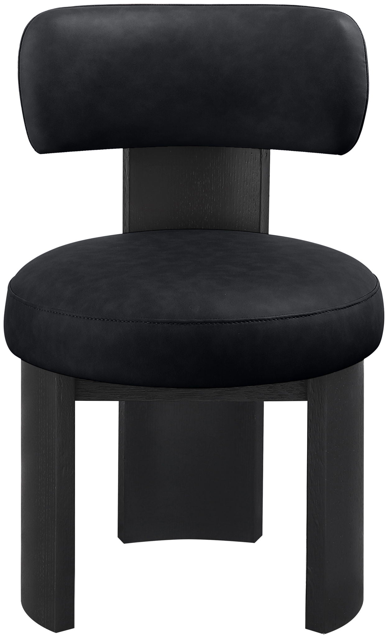 Atelier - Vegan Leather Upholstered Dining Chair (Set of 2) - Black Frame - Urban Living Furniture (Los Angeles, CA)