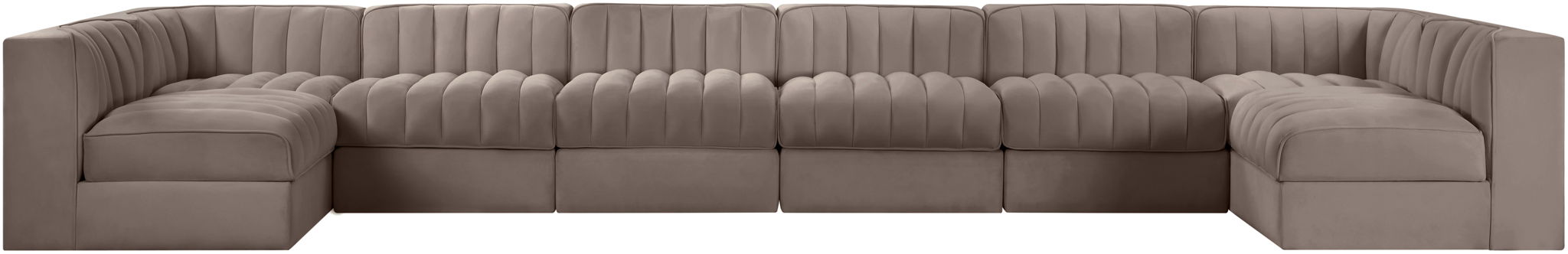 Rummi - Velvet Performance Fabric Upholstered 8 Piece Modular Sectional (With 2 Corner Chairs) - Urban Living Furniture (Los Angeles, CA)