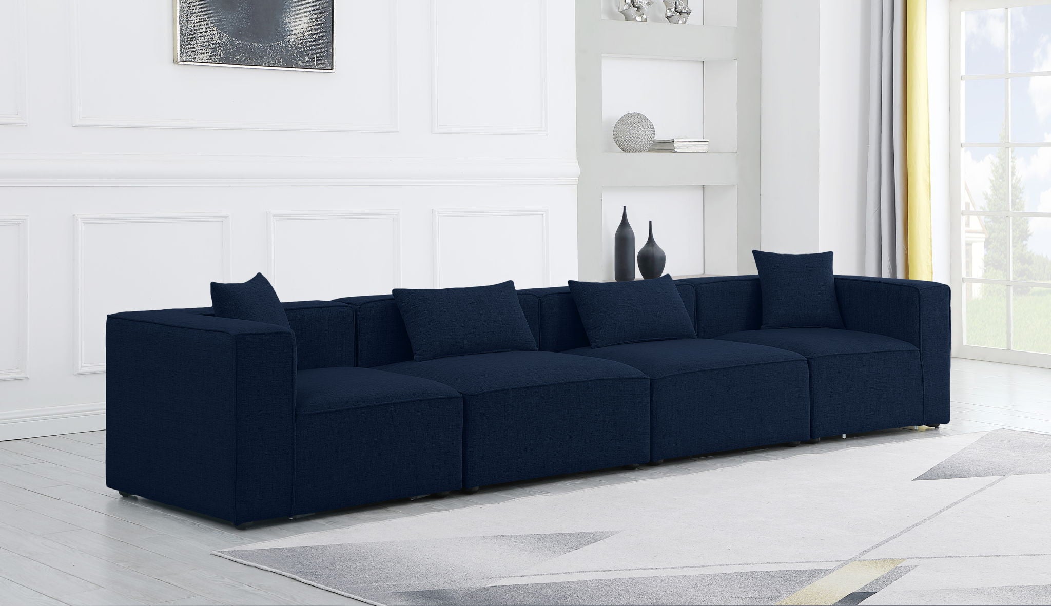 Cube - Linen Modular 4 Seat Sofa - Urban Living Furniture (Los Angeles, CA)