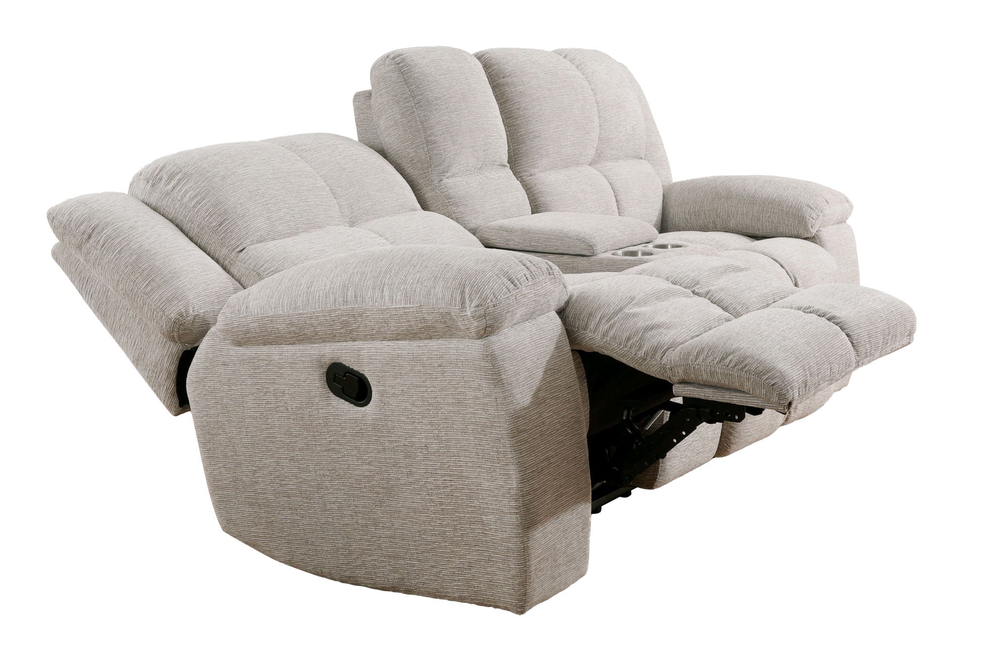 Buster - Manual Reclining Console Loveseat - Opal Taupe - Urban Living Furniture (Los Angeles, CA)