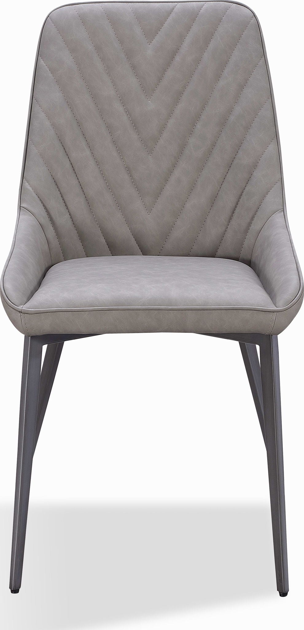 Lucia - Metal Leg Upholstered Synthetic Leather Dining Chair (Set of 2)