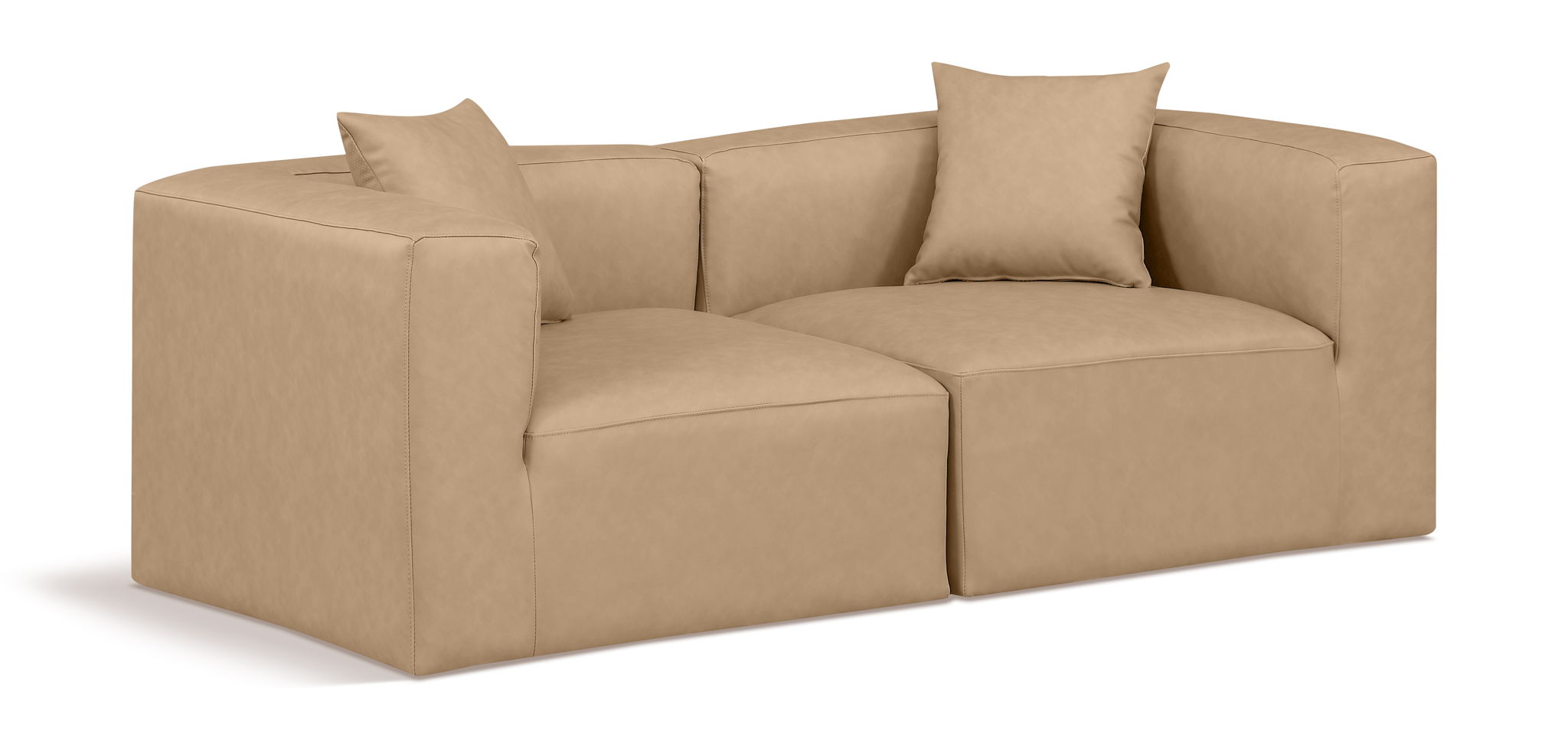 Cube - Modular 2 Seat Sofa - Tan - Urban Living Furniture (Los Angeles, CA)
