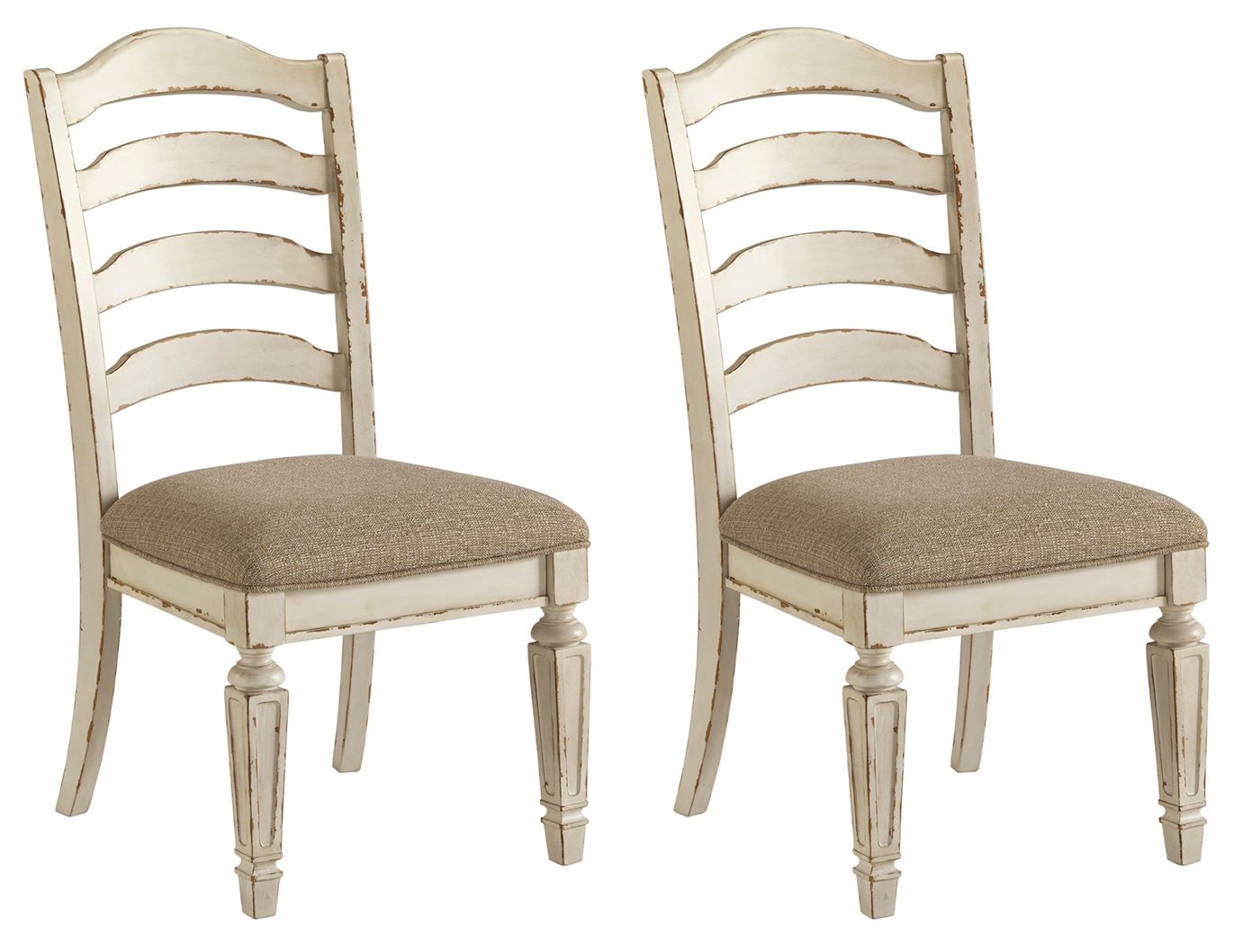 Realyn - Dining UPH Side Chair (Set of 2) - Ladderback - Chipped White - Urban Living Furniture (Los Angeles, CA)