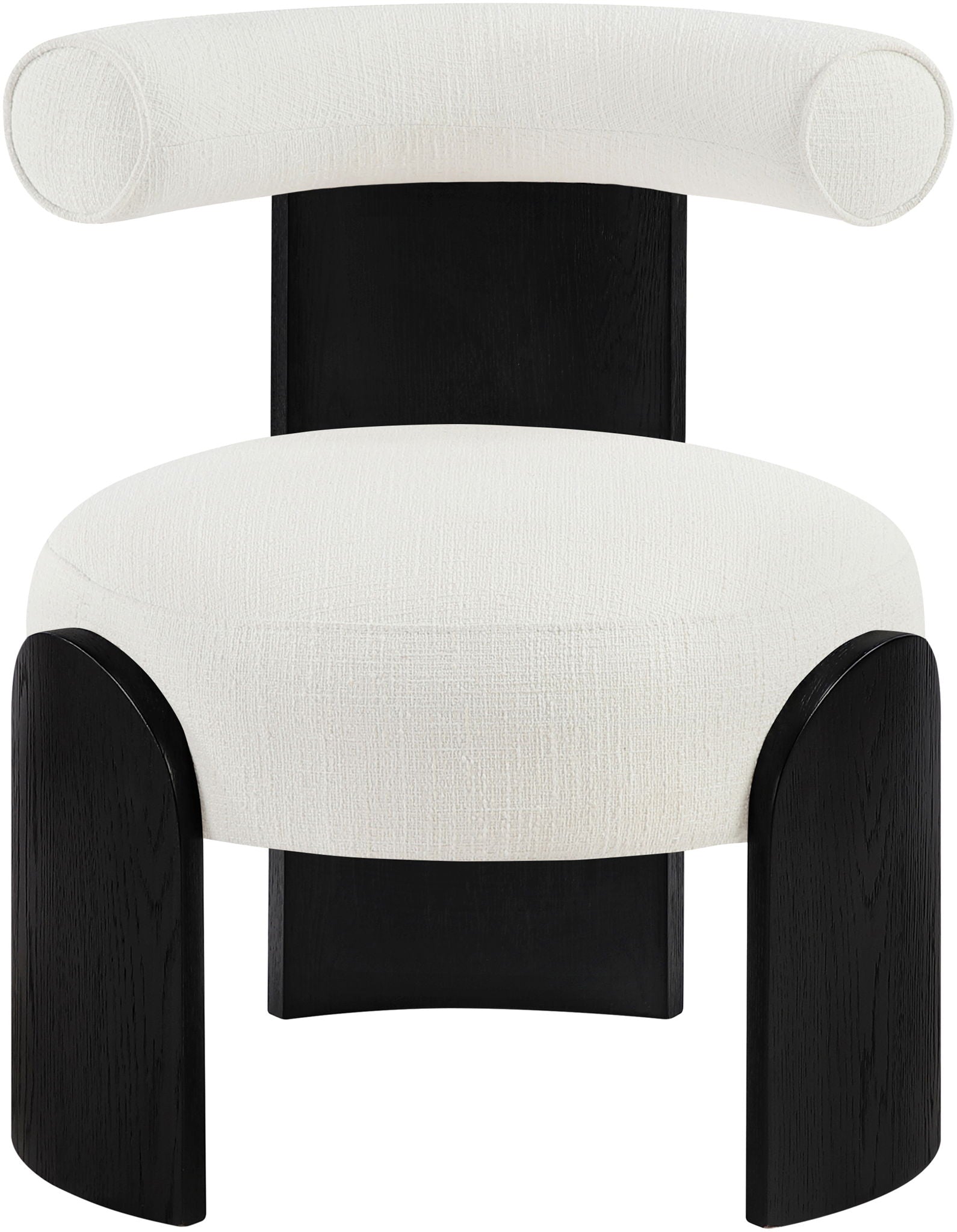 Calder - Linen Textured Fabric Upholstered Accent Chair - Painted Black Base - Urban Living Furniture (Los Angeles, CA)