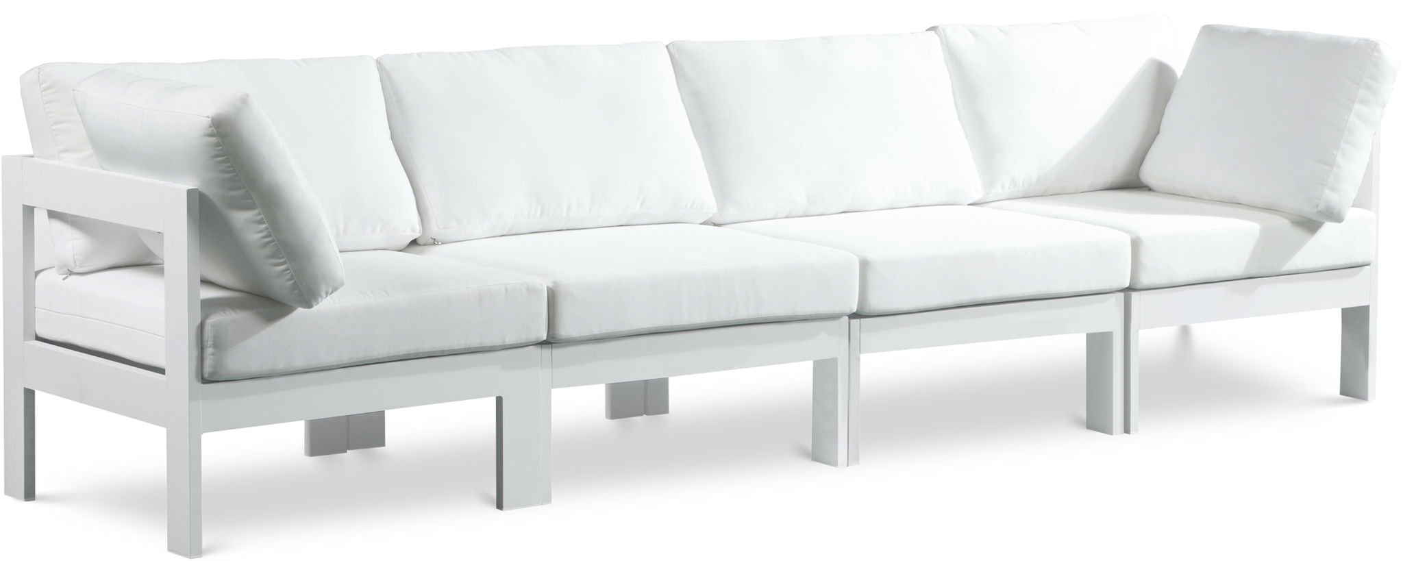 Nizuc - Outdoor Patio 4 Seat Modular Sofa With White Frame - Urban Living Furniture (Los Angeles, CA)