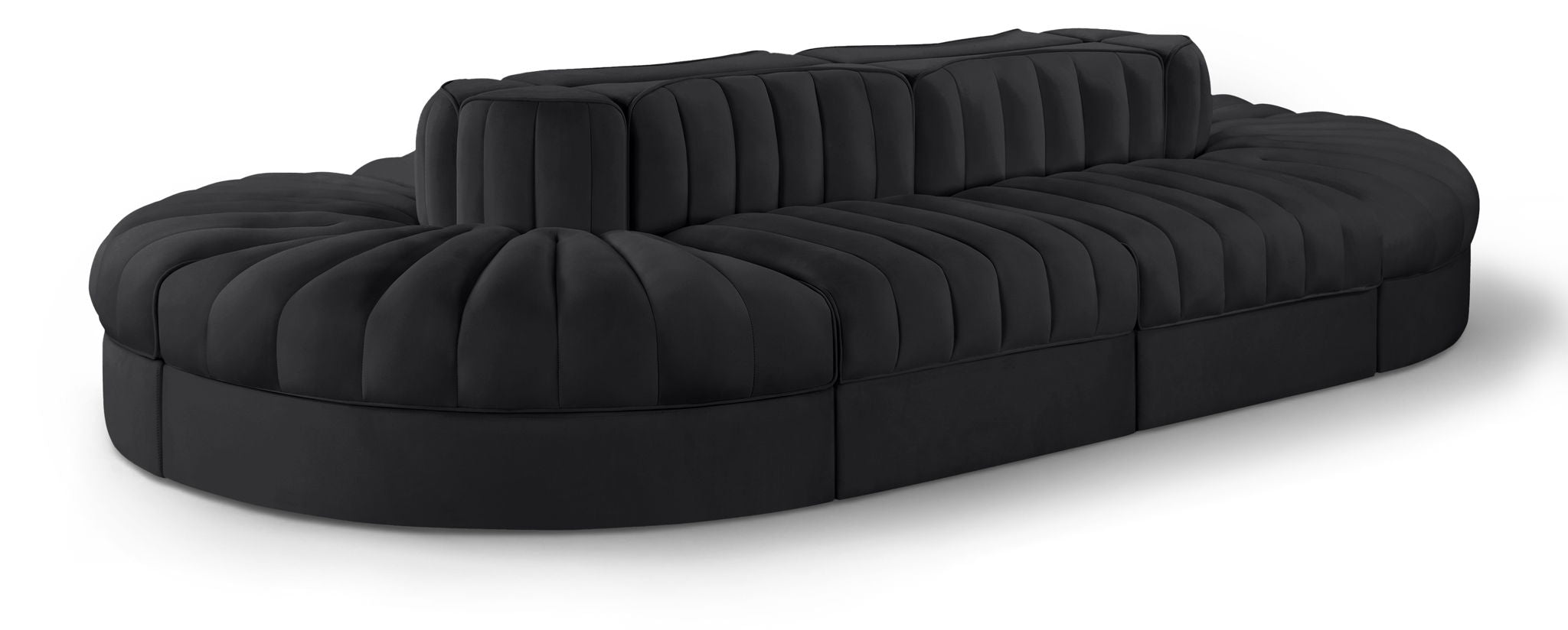 Rummi - Oval Velvet Performance Fabric Upholstered 8 Piece Modular Sectional - Urban Living Furniture (Los Angeles, CA)
