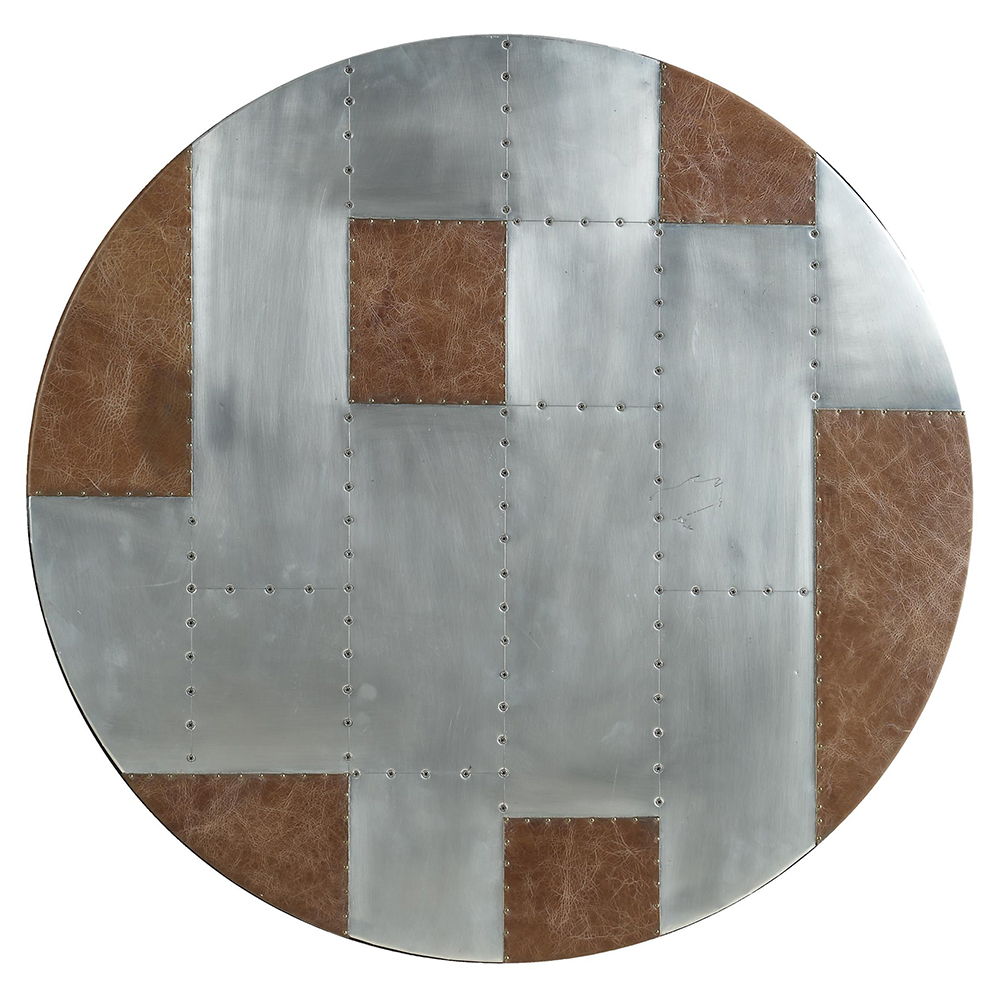 Brancaster - Bar Table - Retro Brown Top Grain Leather & Aluminum - Urban Living Furniture (Los Angeles, CA)