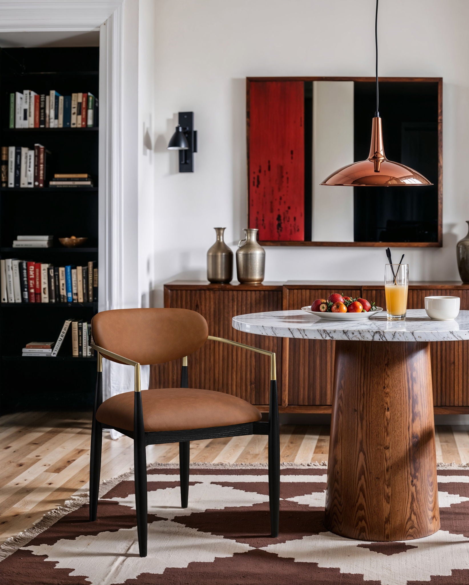 Riccio - Faux Leather Dining Arm Chair (Set of 2) - Black And Gold Frame - Urban Living Furniture (Los Angeles, CA)