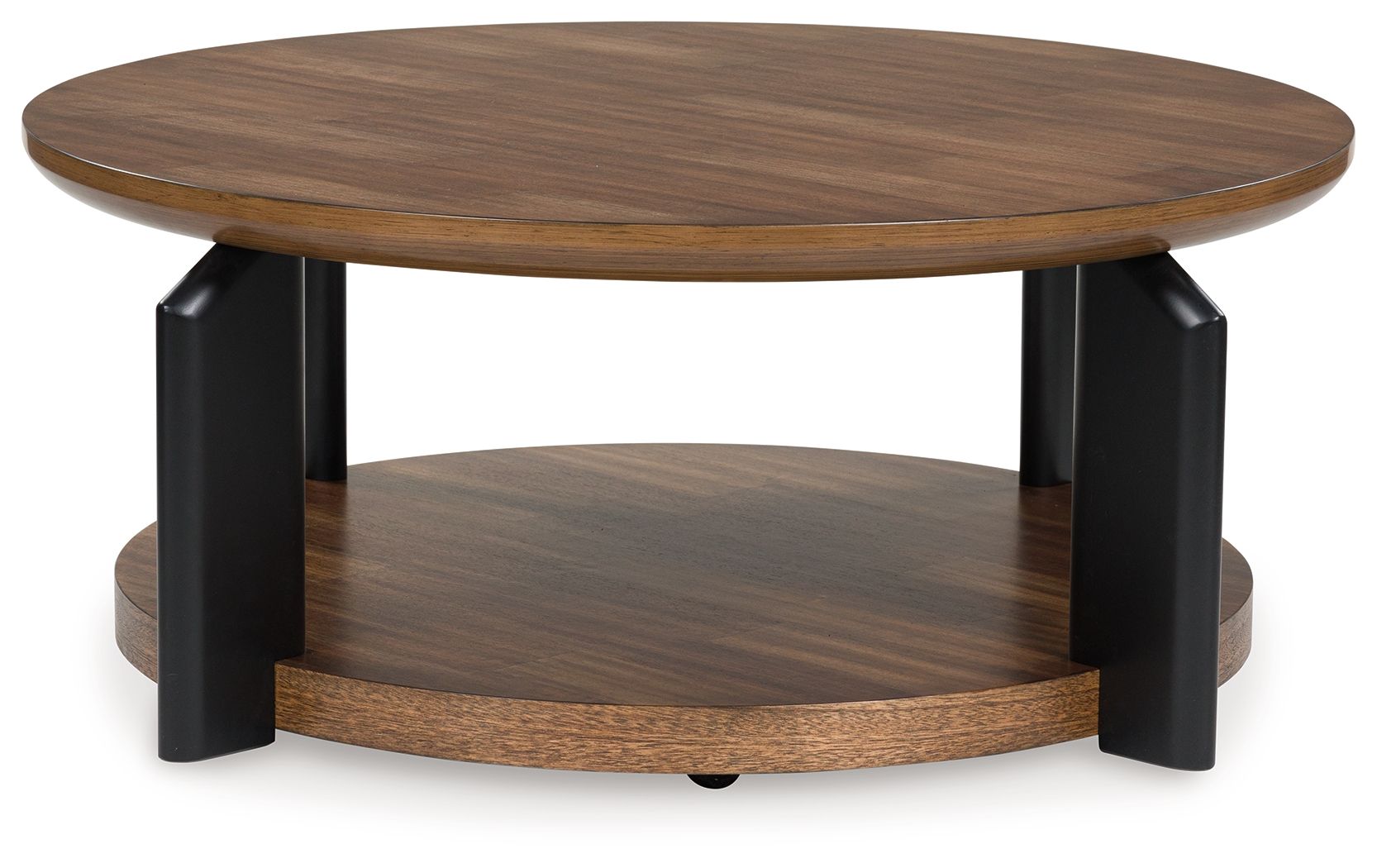 Kraeburn - Brown / Black - Round Cocktail Table - Urban Living Furniture (Los Angeles, CA)