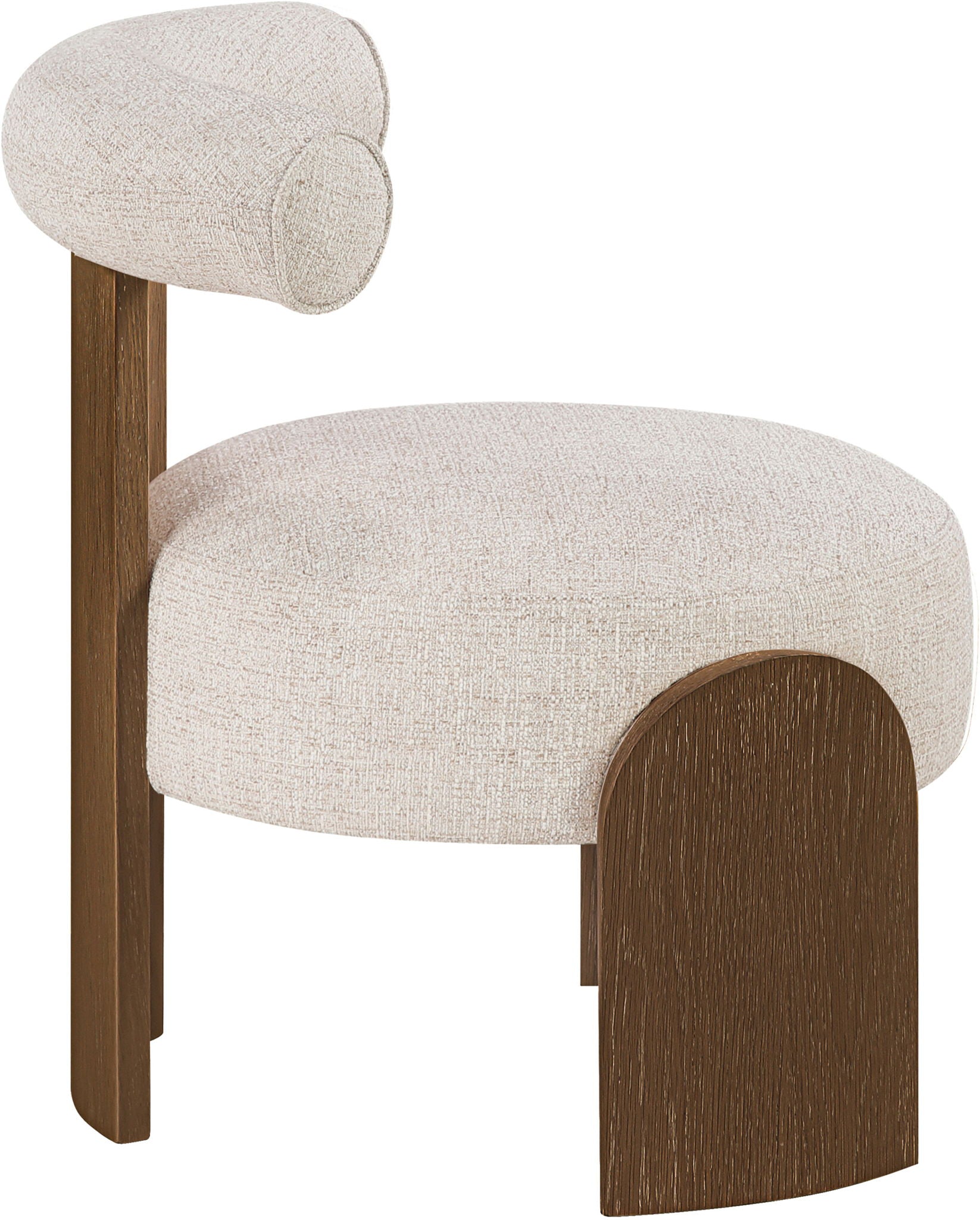 Calder - Linen Textured Fabric Upholstered Accent Chair - Painted Brown Base - Urban Living Furniture (Los Angeles, CA)