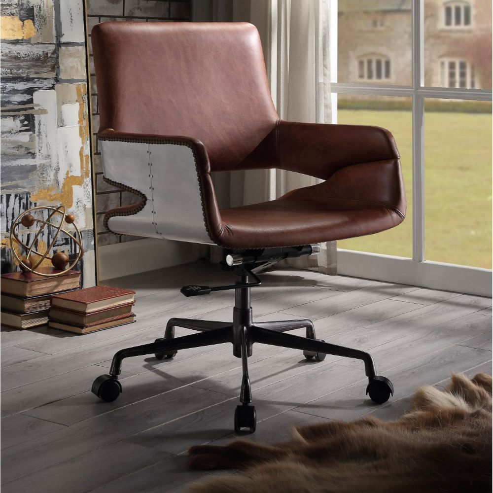 Kamau - Executive Office Chair - Vintage Cocoa Top Grain Leather - Urban Living Furniture (Los Angeles, CA)