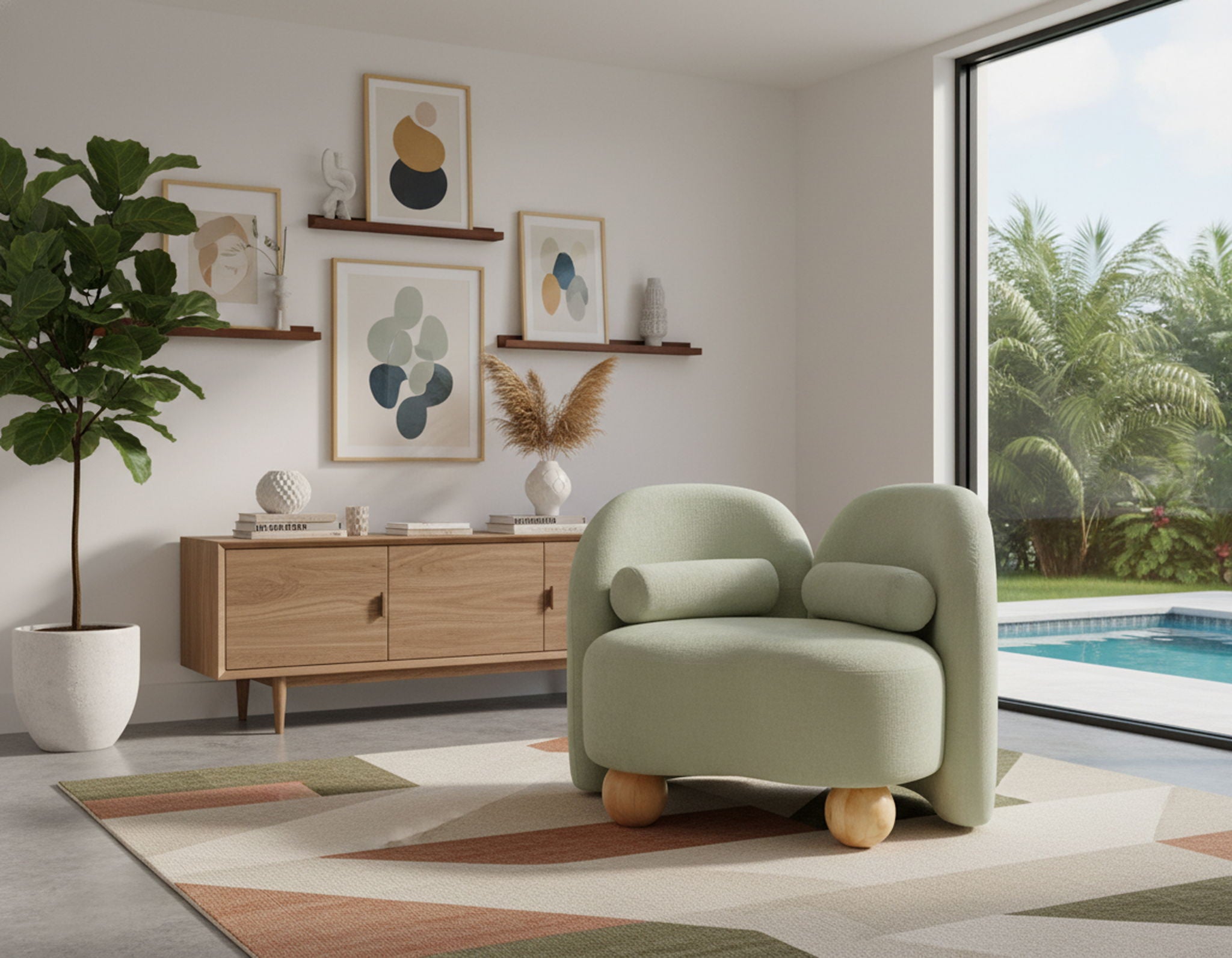 Daphne - Chenille Chair - Urban Living Furniture (Los Angeles, CA)