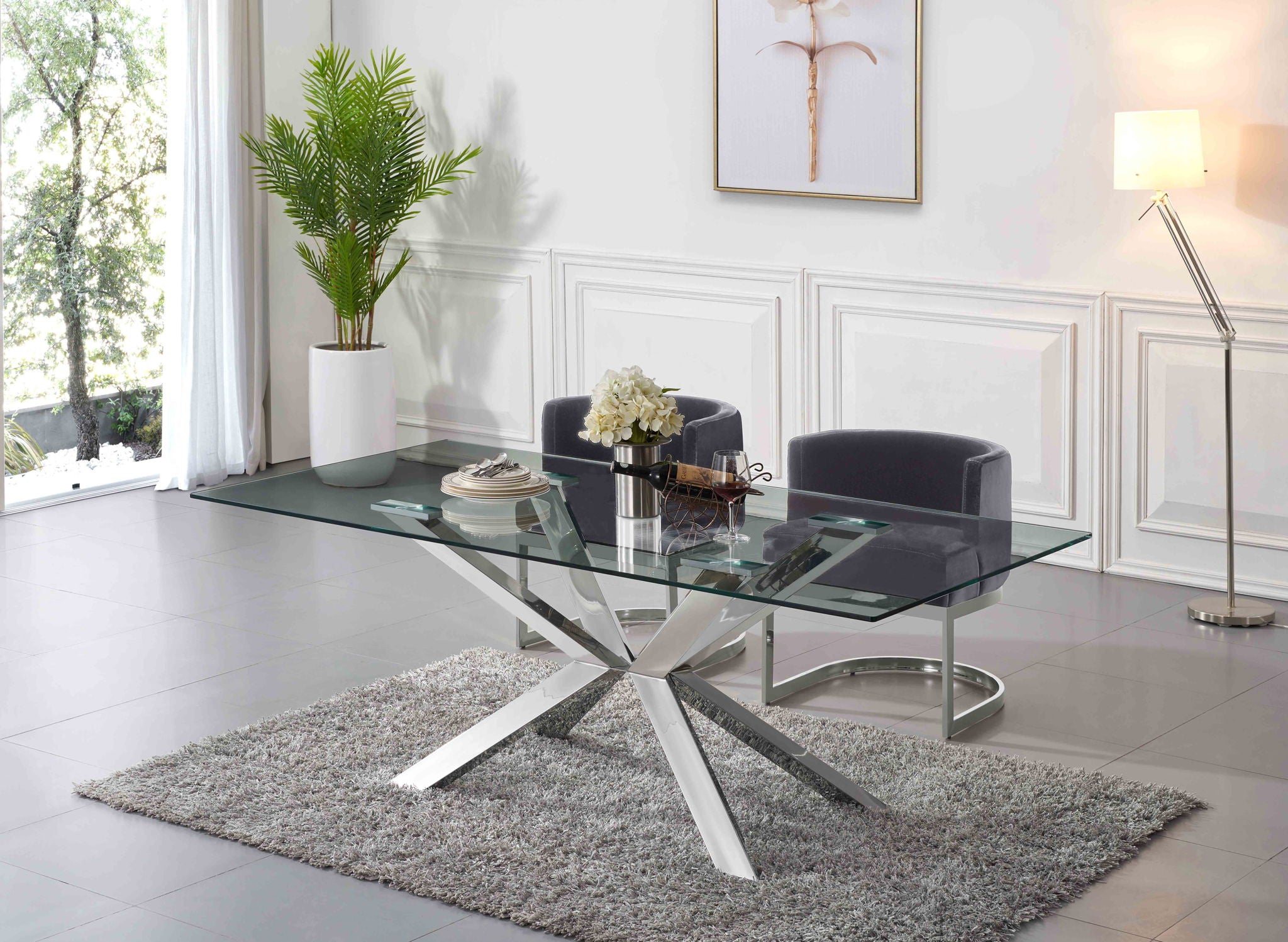Gianna - Dining Chair with Chrome Legs - Urban Living Furniture (Los Angeles, CA)