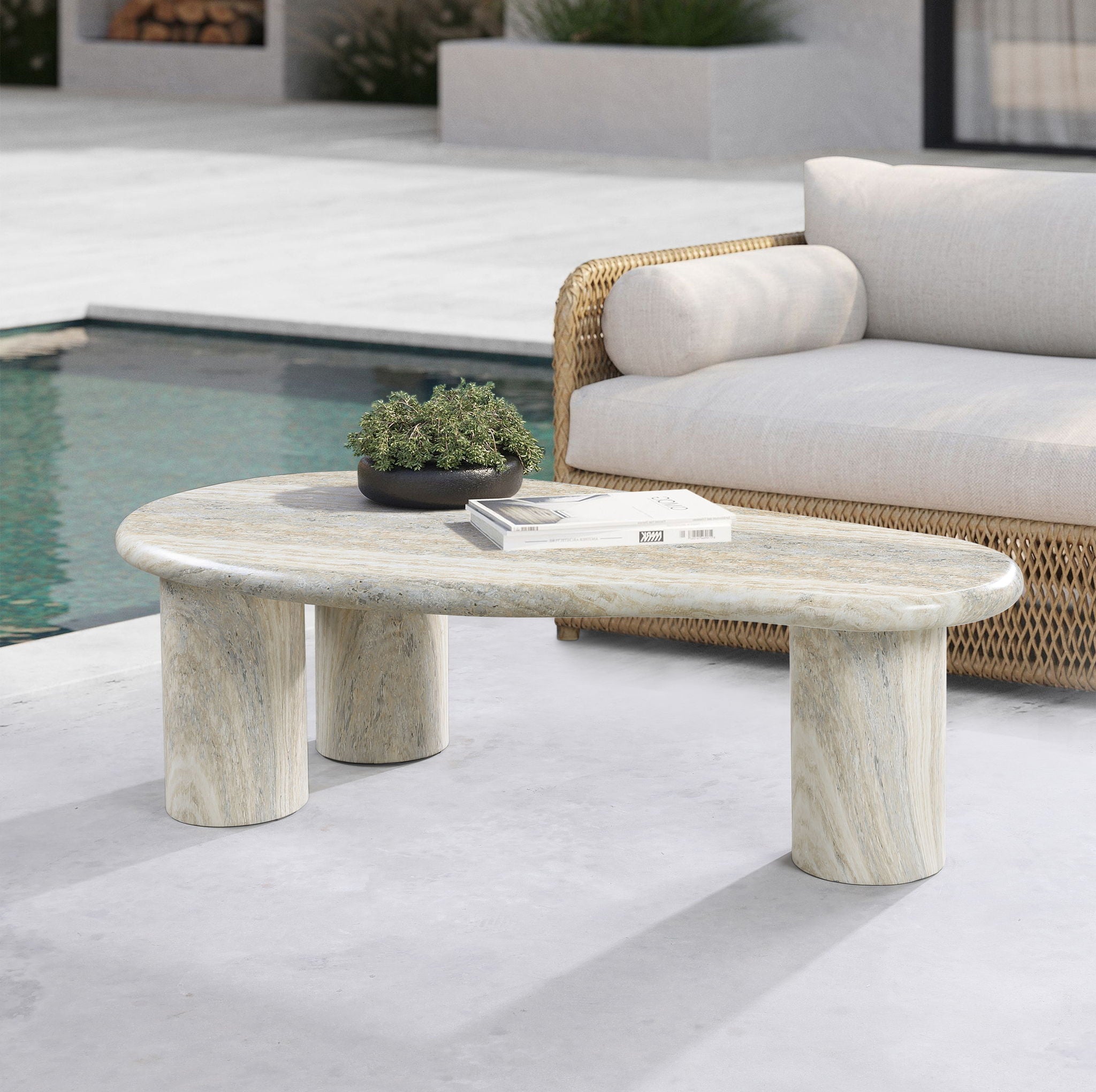 Sassari - Concrete Coffee Table - Urban Living Furniture (Los Angeles, CA)