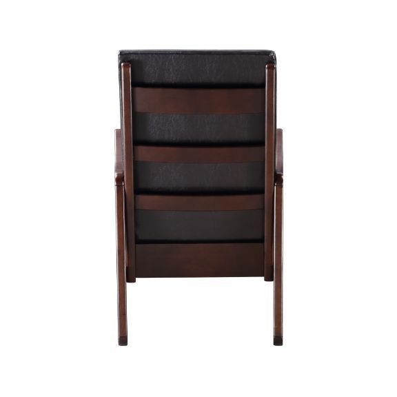 Raina - Rocking Chair - Dark Brown Synthetic Leather & Espresso - Urban Living Furniture (Los Angeles, CA)