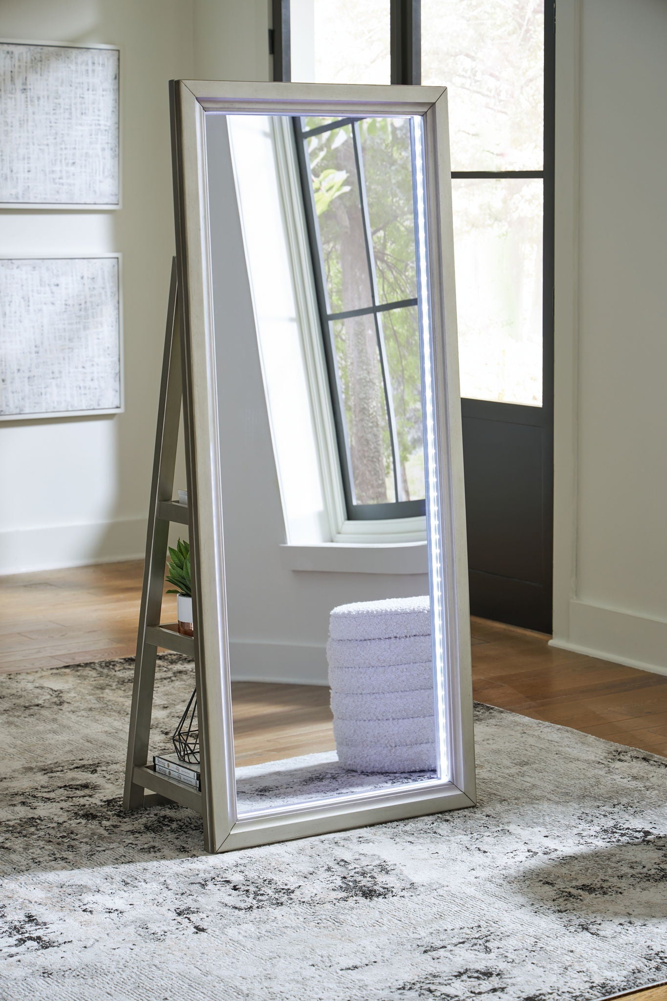Evesen - Champagne - Floor Standing Mirror With Storage - Urban Living Furniture (Los Angeles, CA)