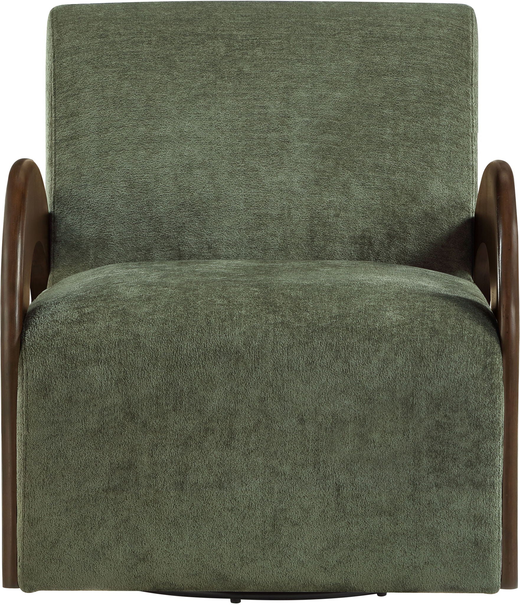 Neria - Chenille Fabric Upholstered Swivel Accent Chair - Painted Brown Base - Urban Living Furniture (Los Angeles, CA)