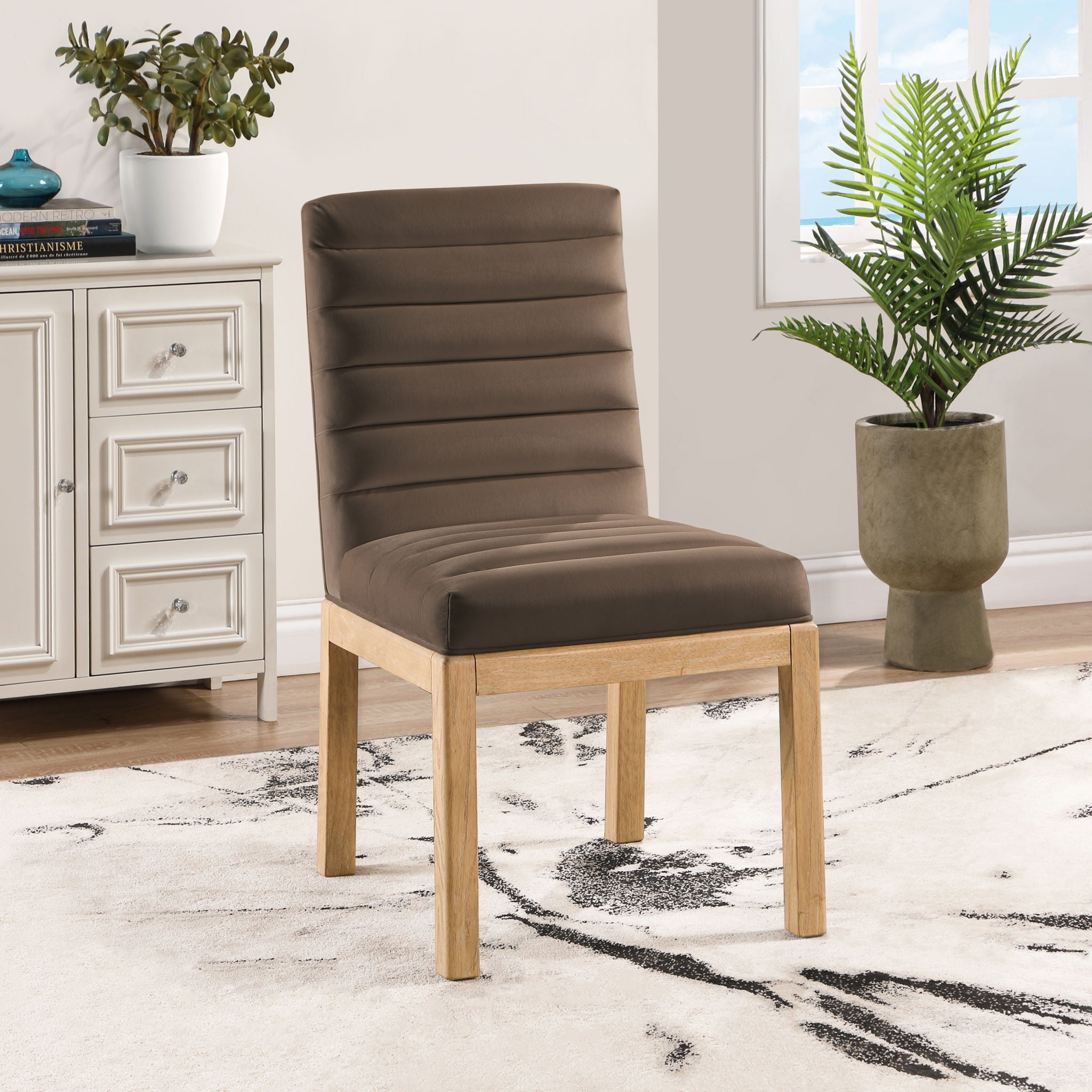 Evelyn - Dining Chair With Natural Legs - Urban Living Furniture (Los Angeles, CA)