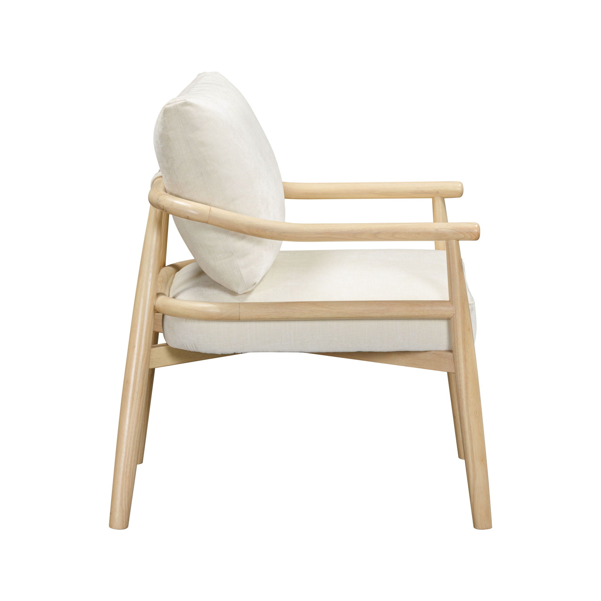 Dixie - Chenille Velvet Accent Chair - Cream