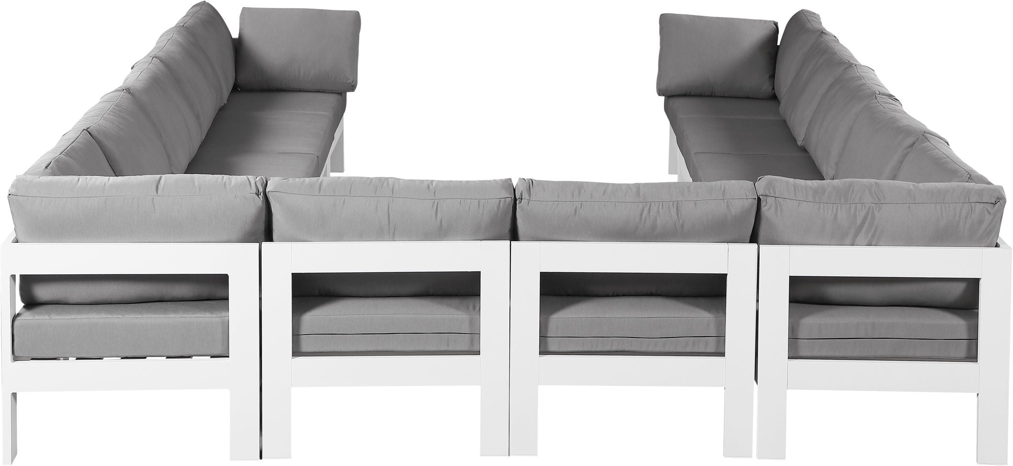Nizuc - Outdoor Patio 12 Piece Modular Sectional With White Frame - Urban Living Furniture (Los Angeles, CA)