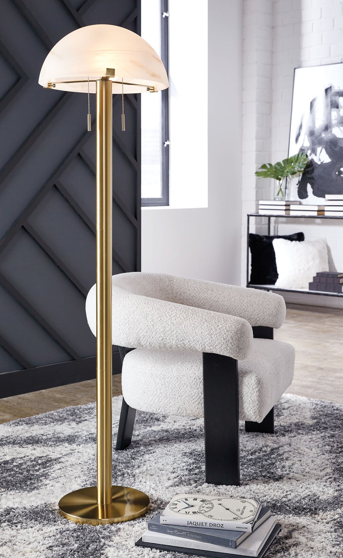 Tobbinsen - Metal Floor Lamp - Brass Finish - Urban Living Furniture (Los Angeles, CA)