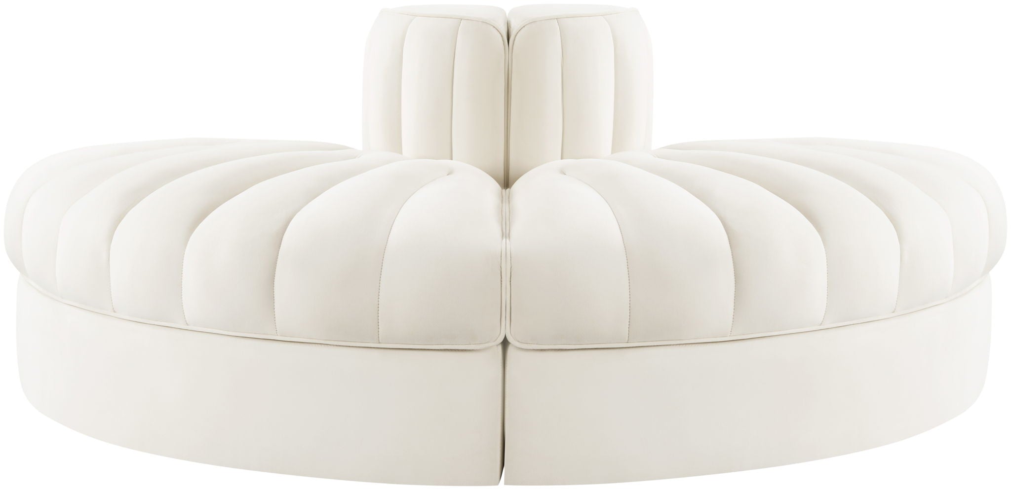 Rummi - Velvet Performance Fabric Upholstered 2 Piece Rounded Modular Loveseat - Urban Living Furniture (Los Angeles, CA)