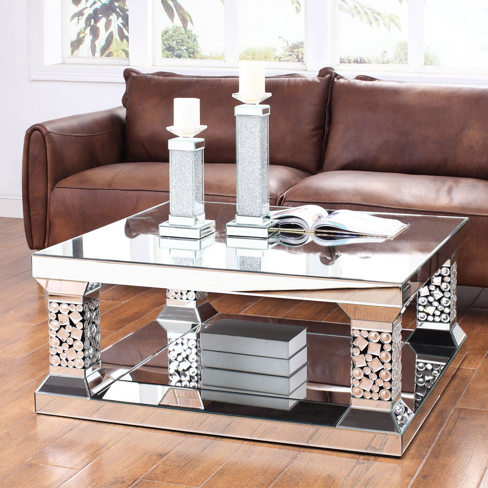 Kachina - Coffee Table - Mirrored & Faux Gems - Urban Living Furniture (Los Angeles, CA)