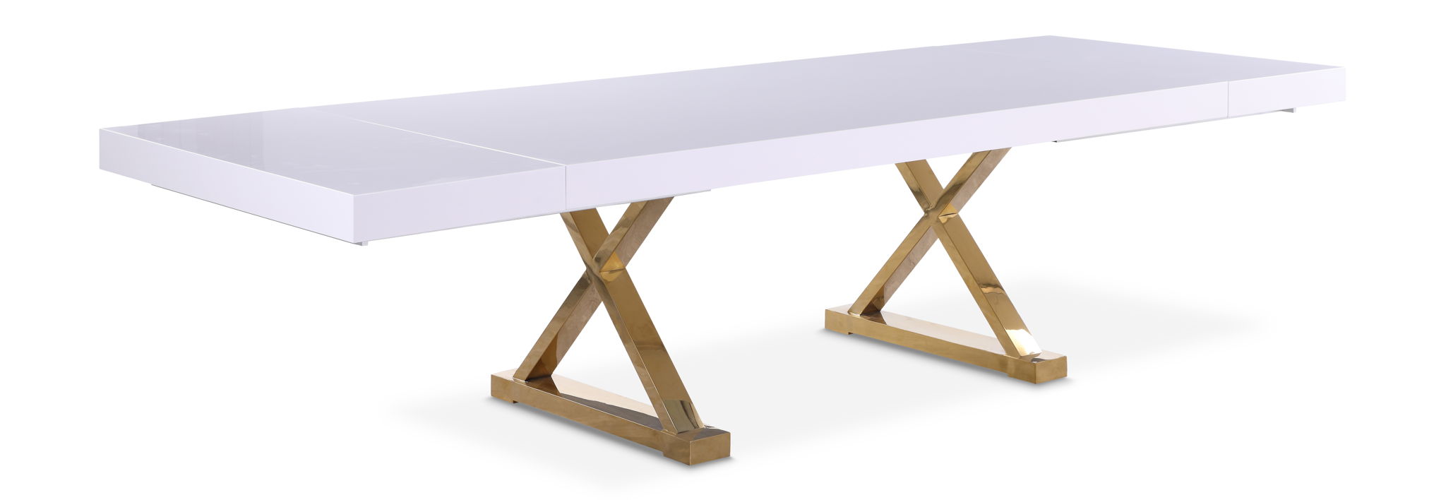 Excel - Extendable Dining Table with Gold Base - Urban Living Furniture (Los Angeles, CA)