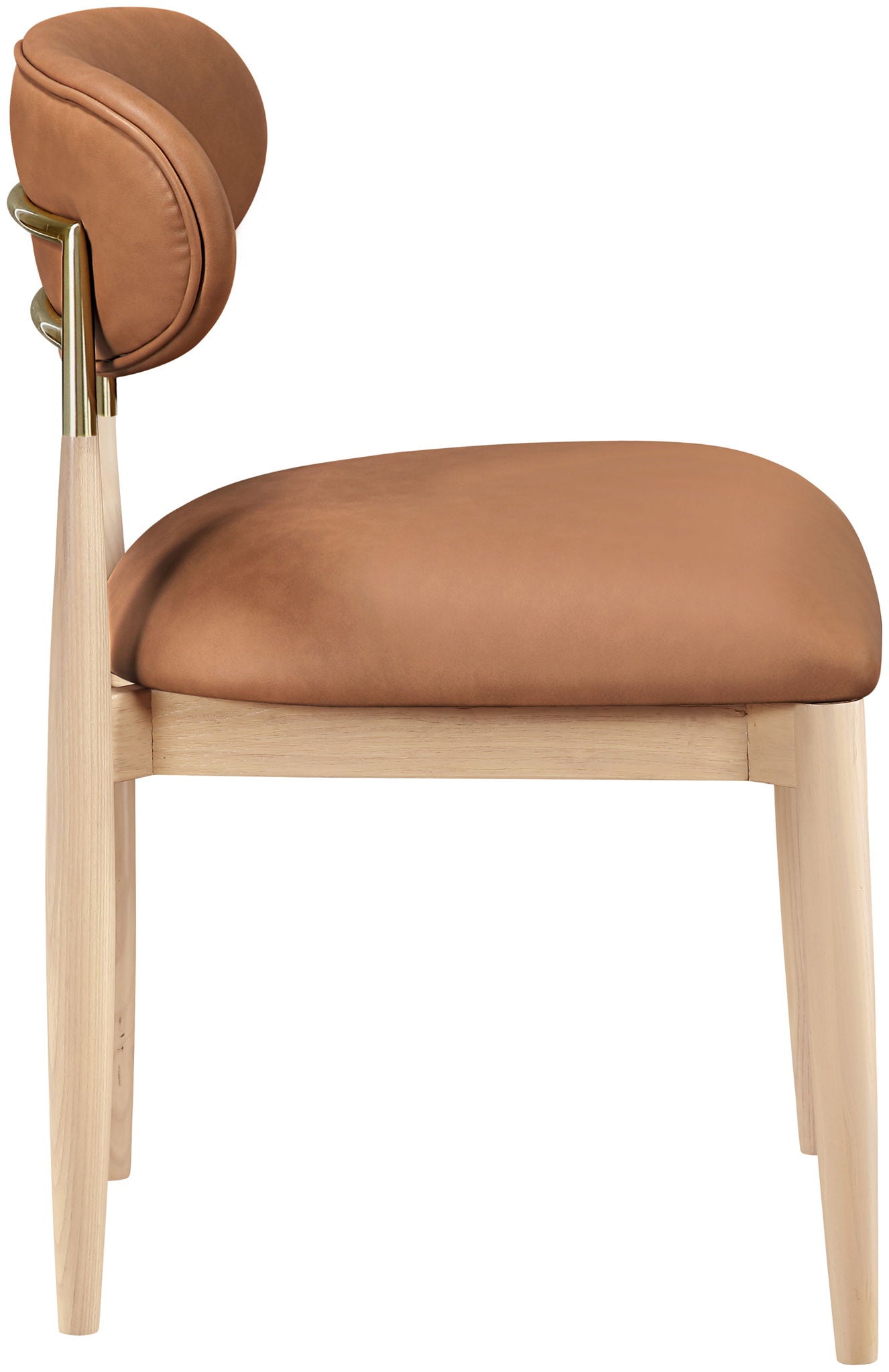 Riccio - Faux Leather Dining Side Chair (Set of 2) - Natural Frame - Urban Living Furniture (Los Angeles, CA)