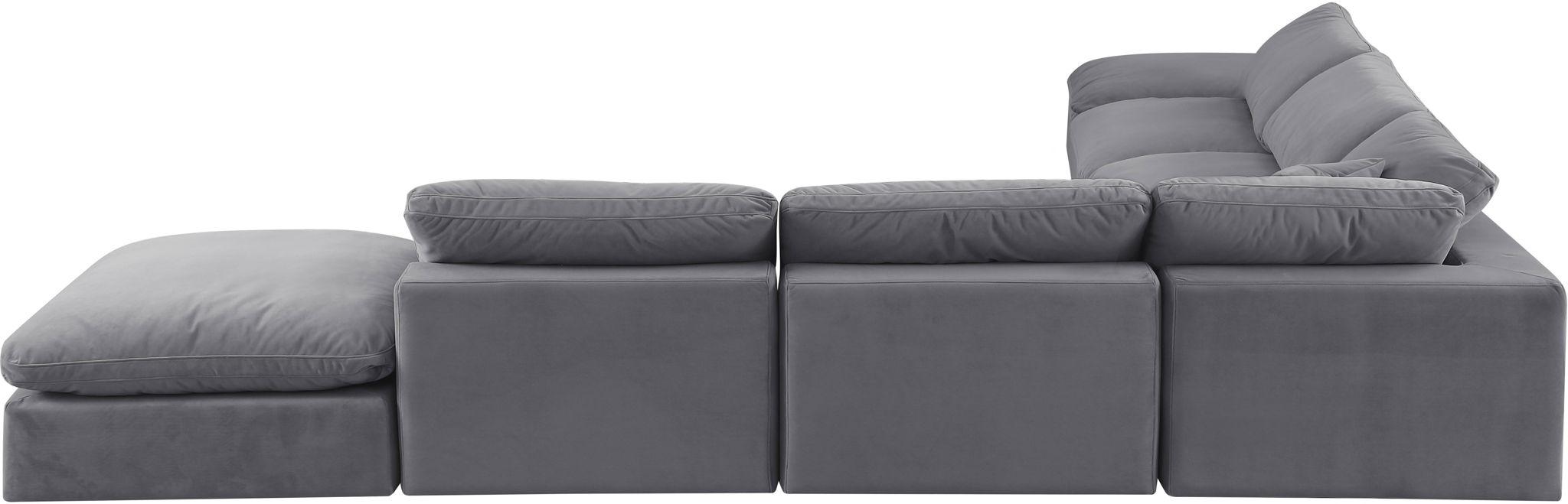 Comfy - 7 Piece Velvet Modular Corner Sectional