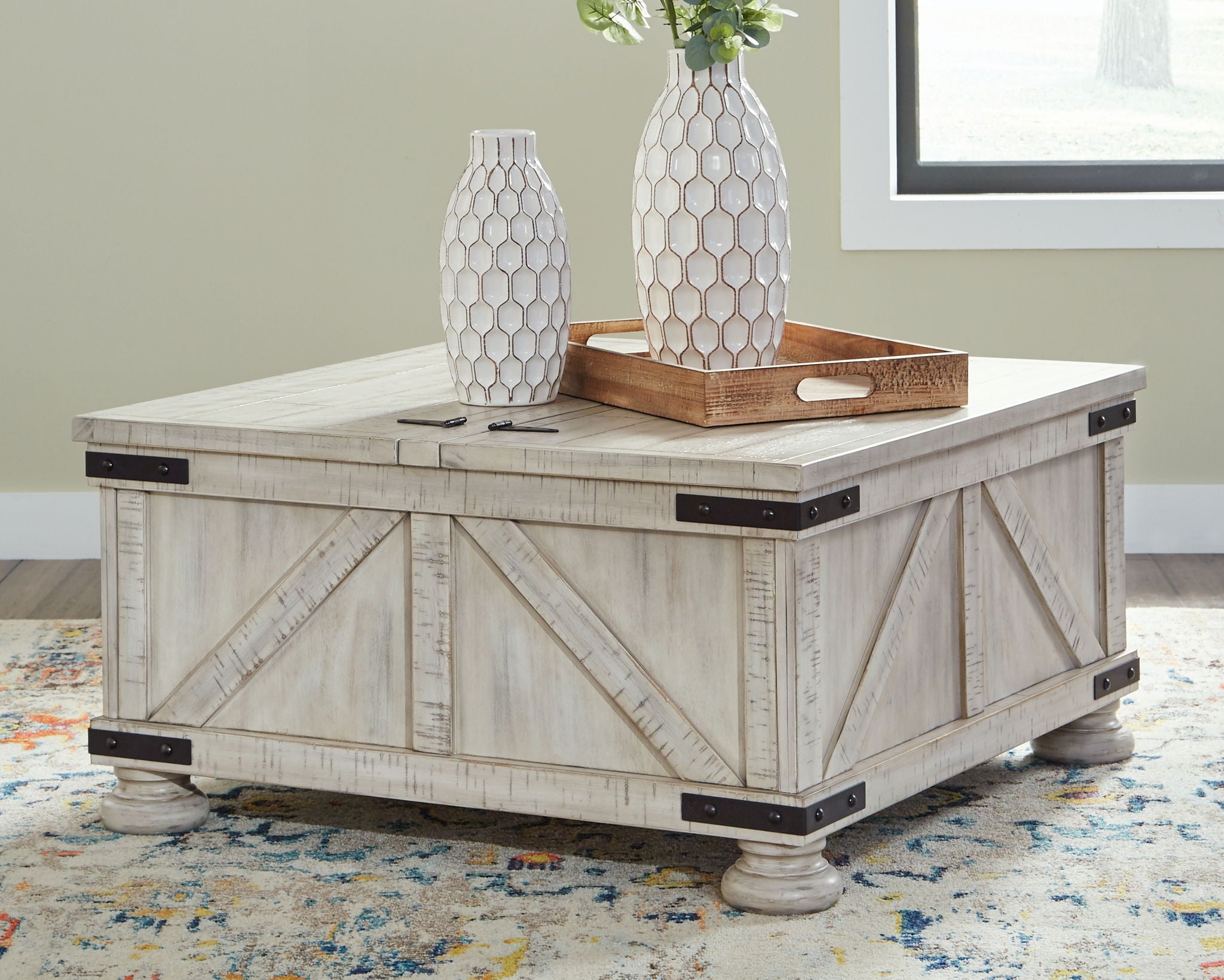 Carynhurst - Whitewash - Cocktail Table with Storage - Urban Living Furniture (Los Angeles, CA)