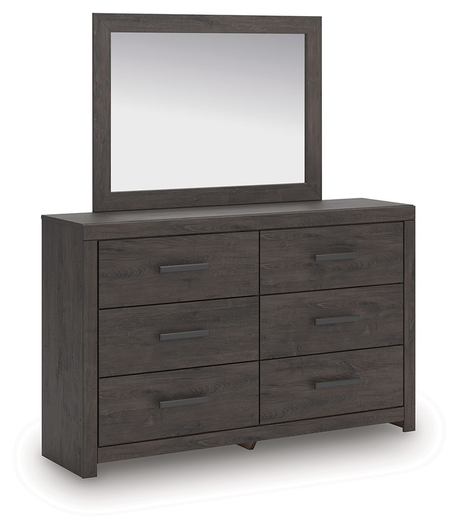 Prendonea - Charcoal - Dresser and Mirror - Urban Living Furniture (Los Angeles, CA)