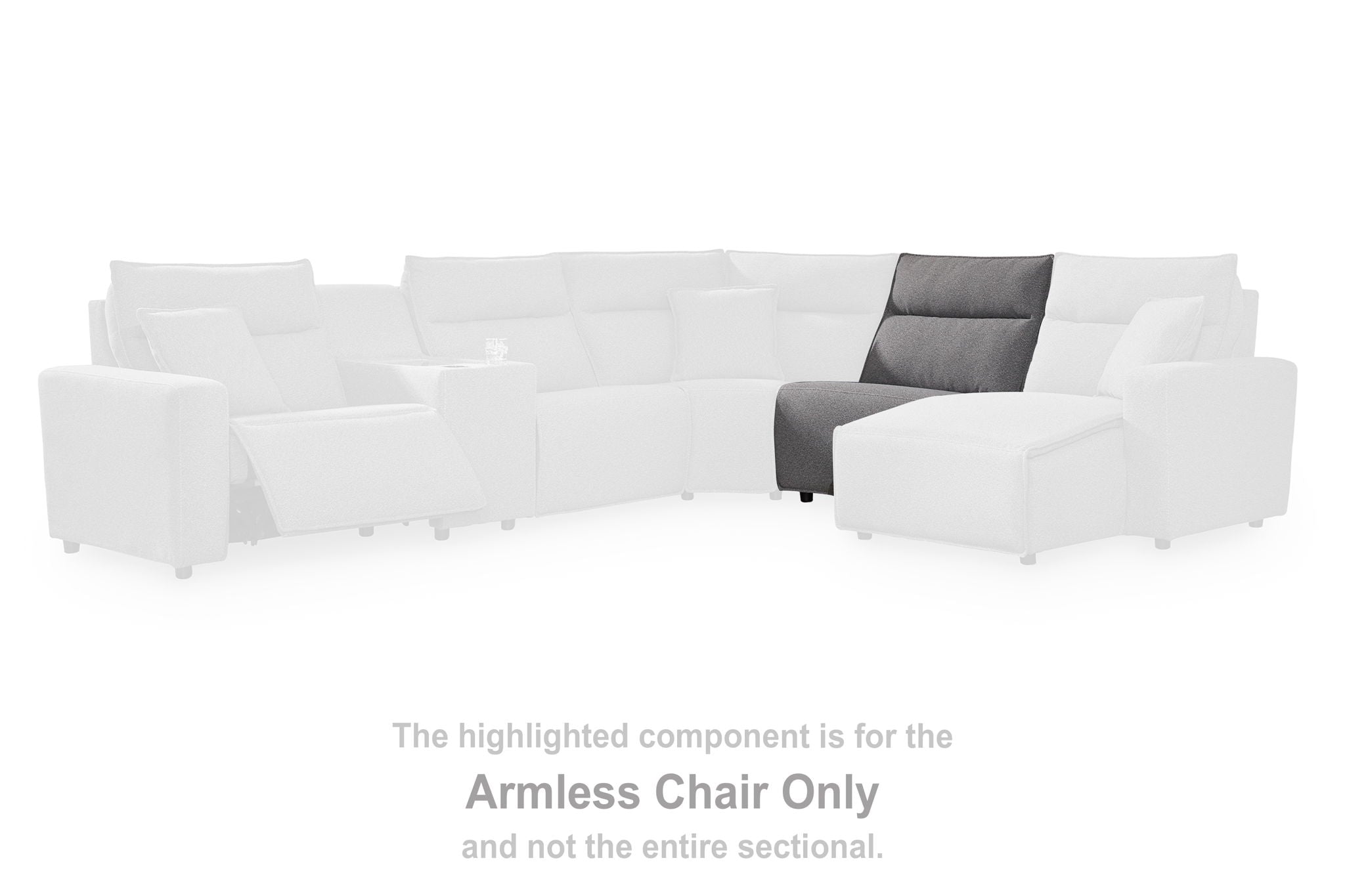 Modmax II - Armless Chair - Salt And Pepper - Urban Living Furniture (Los Angeles, CA)