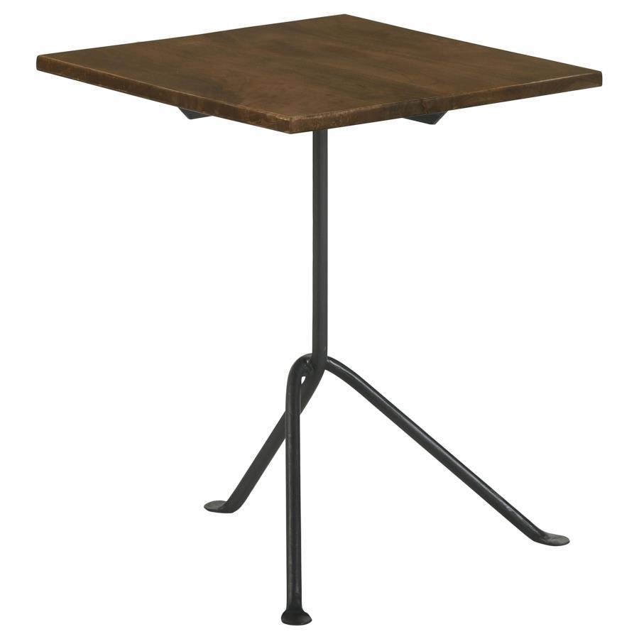 Heitor - Square Wood Top Accent Side Table - Dark Brown - Urban Living Furniture (Los Angeles, CA)