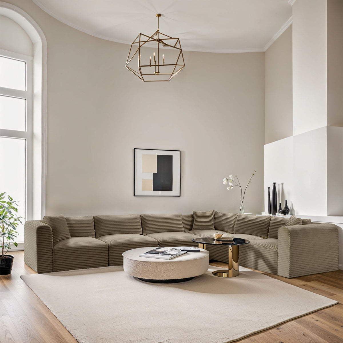 Shaggy - Fabric 6 Piece Modular Corner Sectional - Urban Living Furniture (Los Angeles, CA)