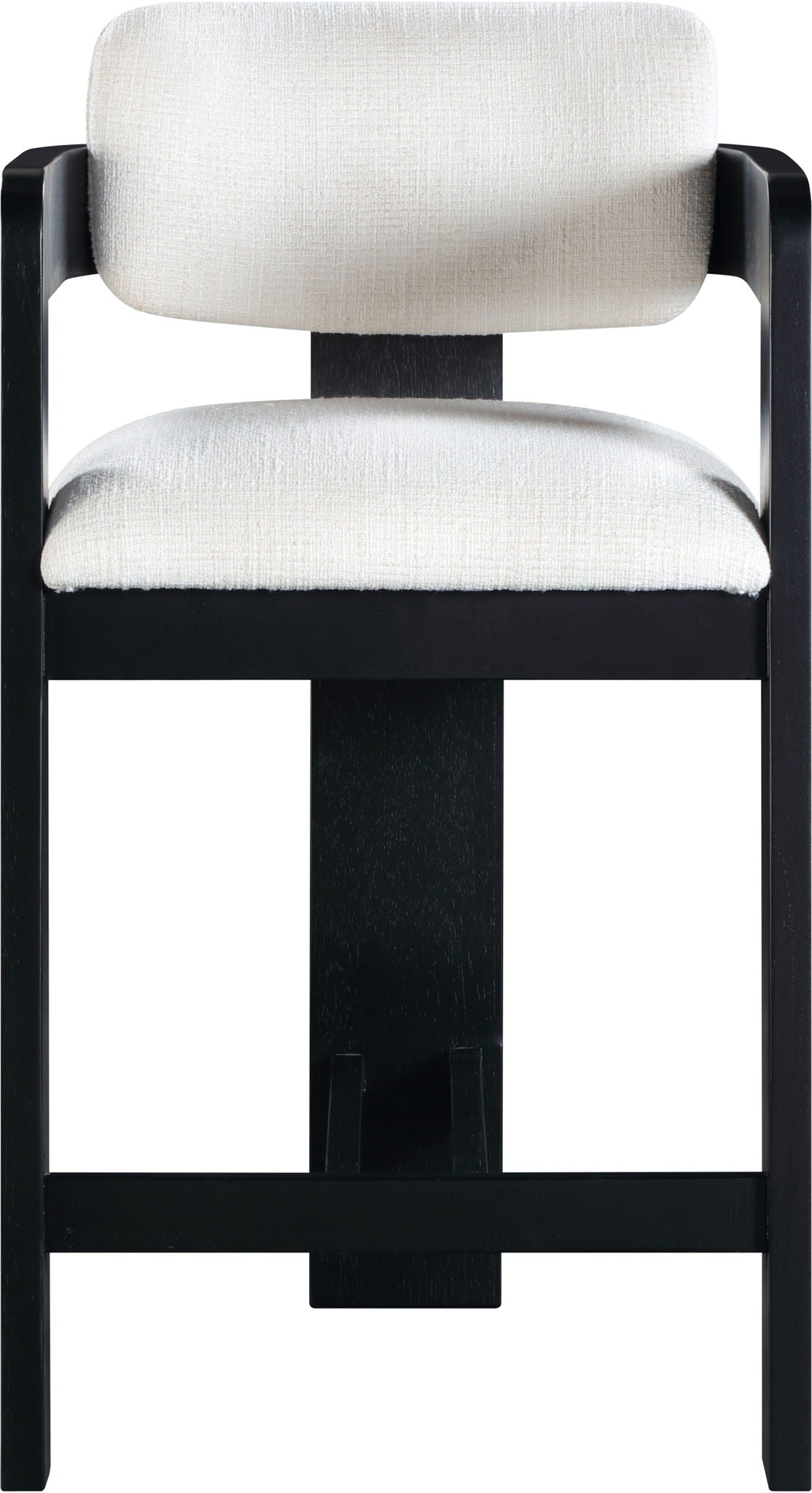 Sacha - Linen Stool With Black Base - Urban Living Furniture (Los Angeles, CA)