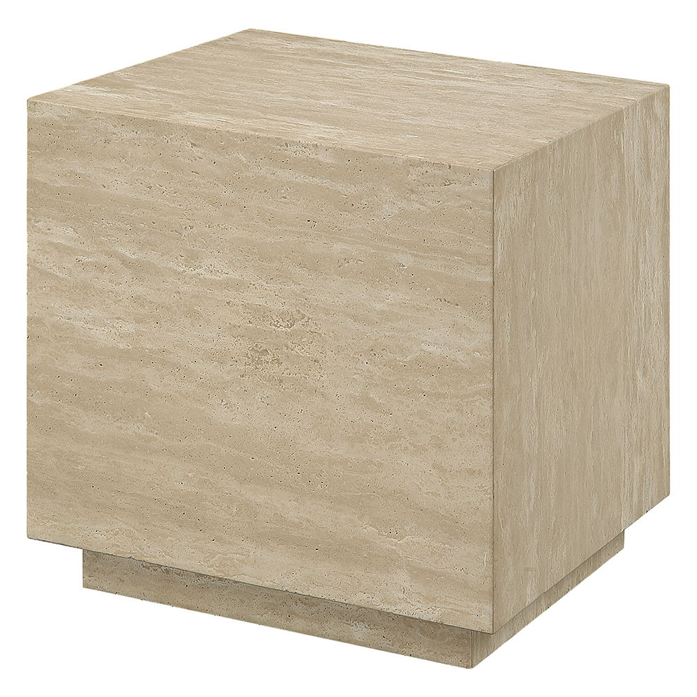 Deon - End Table - Beige Travertine - Urban Living Furniture (Los Angeles, CA)