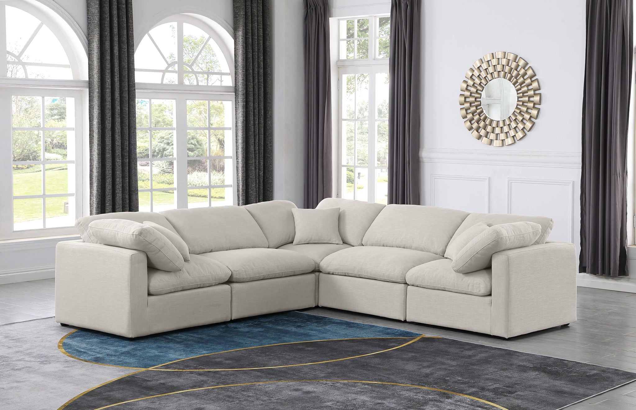 Indulge - Linen 5 Piece Modular Corner Sectional - Urban Living Furniture (Los Angeles, CA)