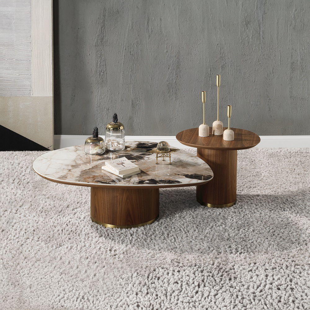 Willene - Coffee Table With Ceramic Top - Ceramic Top & Walnut - Urban Living Furniture (Los Angeles, CA)