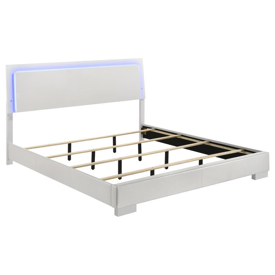 Felicity - Wood LED Panel Bed