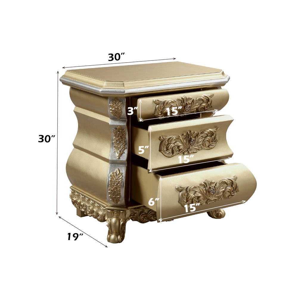 Seville - Nightstand - Gold - Urban Living Furniture (Los Angeles, CA)