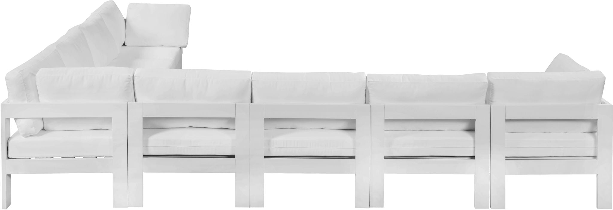 Nizuc - Outdoor Patio 8 Piece Modular Sectional With White Frame - Urban Living Furniture (Los Angeles, CA)