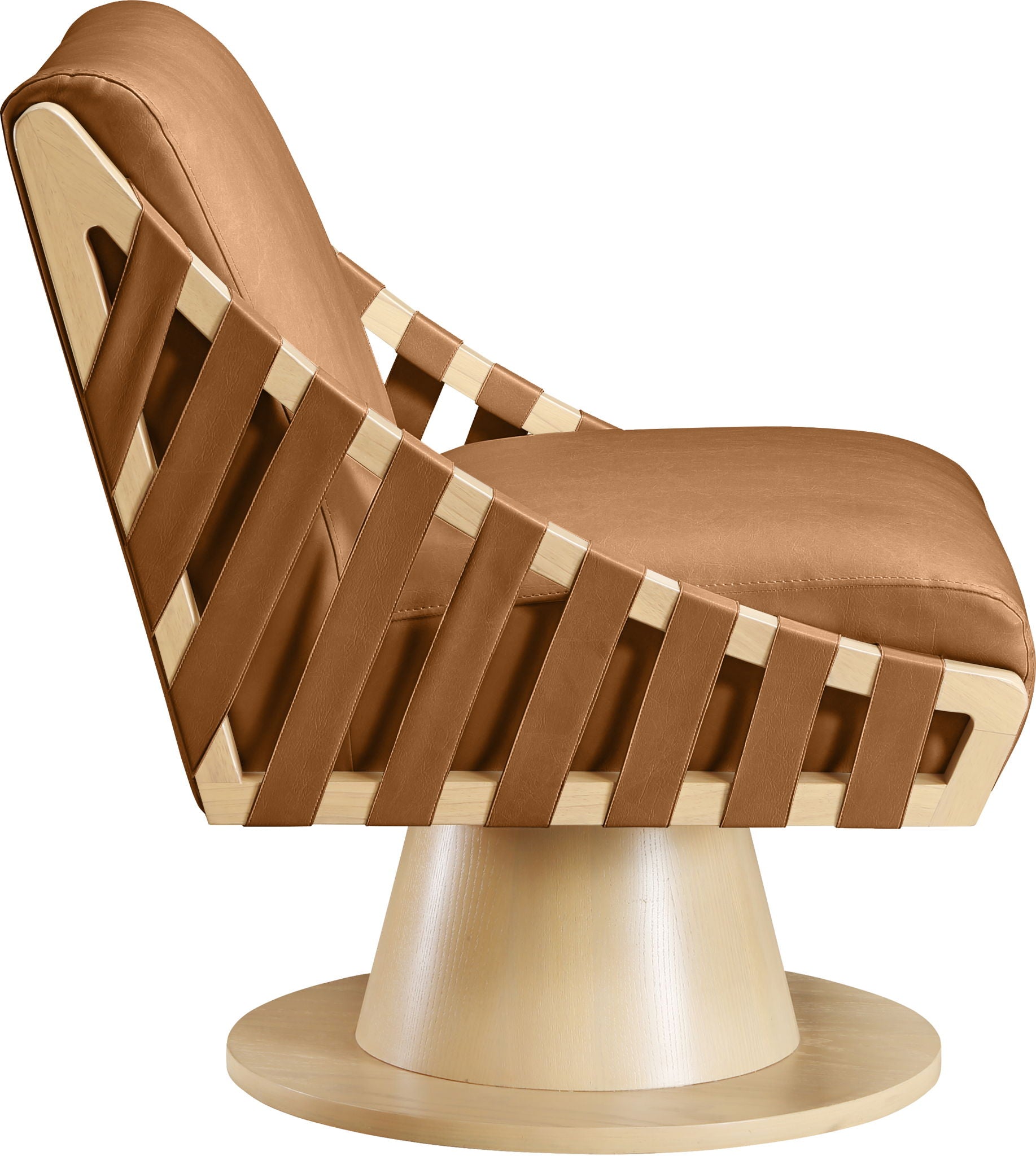 Millwin - Swivel Accent Chair With Natural Base - Urban Living Furniture (Los Angeles, CA)